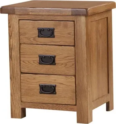 Originals Rustic Oak Bedside Cabinet - Dark Lacquered image