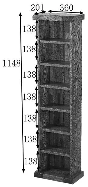 Originals Rustic Oak CD Rack - Dark Lacquered