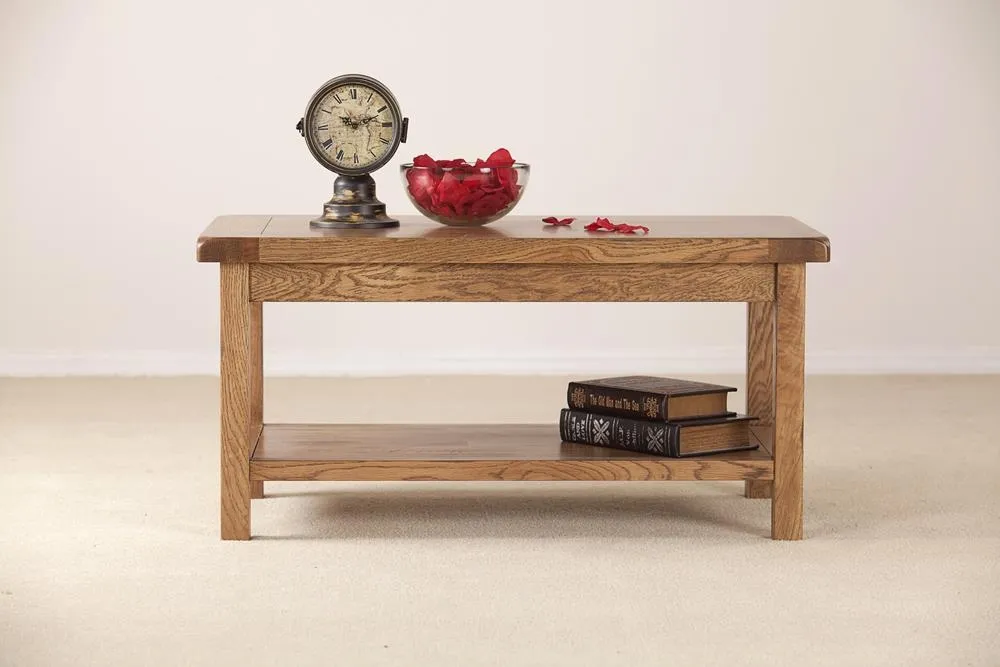 Originals Rustic Oak Coffee Table - Dark Lacquered