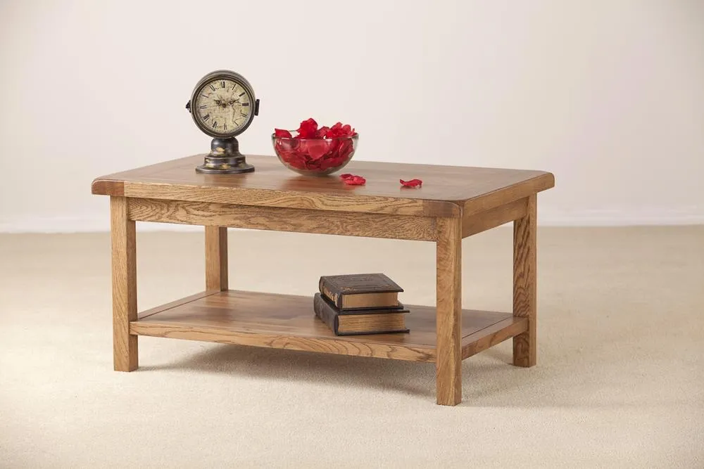Originals Rustic Oak Coffee Table - Dark Lacquered