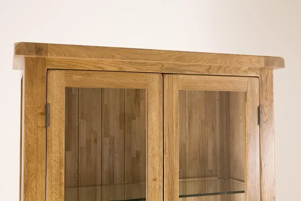 Originals Rustic Oak Display Cabinet - Dark Lacquered