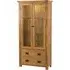 Originals Rustic Oak Display Cabinet - Dark Lacquered