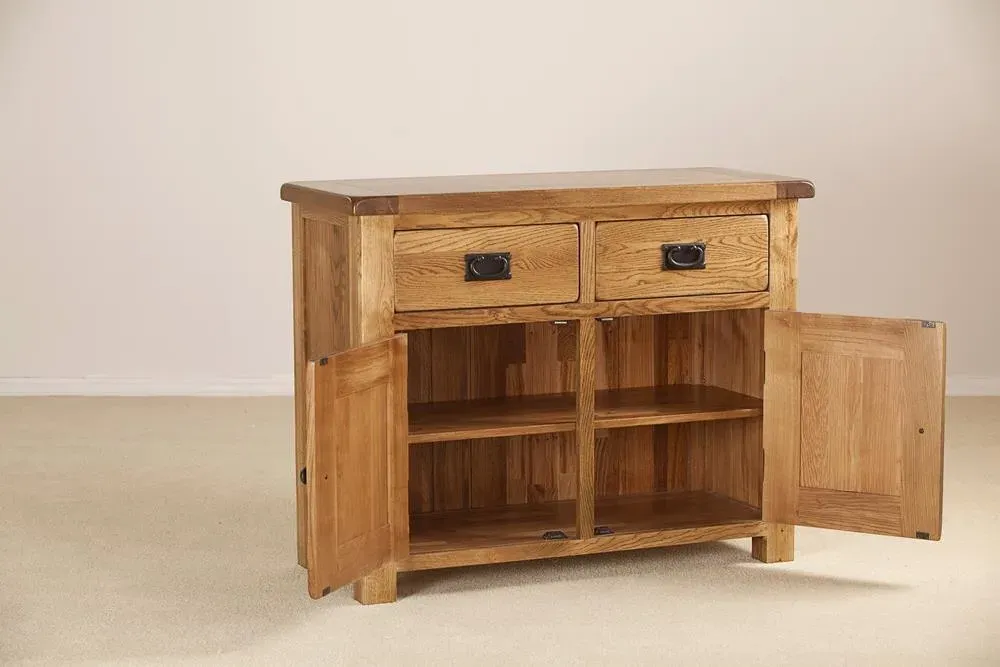 Originals Rustic Oak Dresser Base - Dark Lacquered, Oak