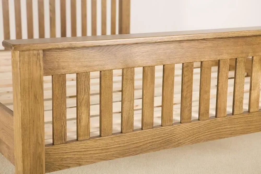 Originals Rustic Oak High Foot End Bed - Dark Lacquered