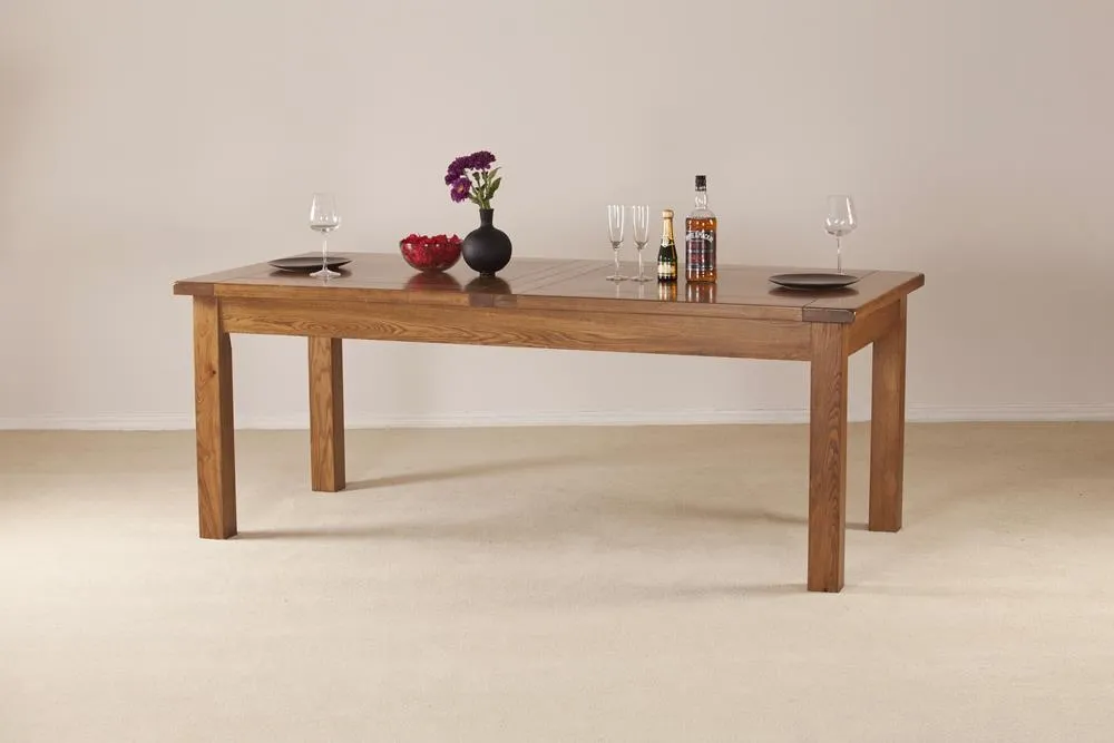 Originals Rustic Oak Large 8-10 Seater Extending Dining Table