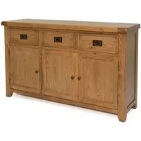 Originals Rustic Oak Large Sideboard - Dark Lacquered, Oak