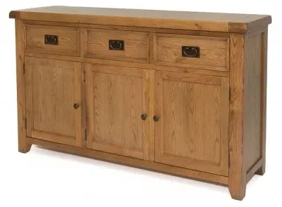 Originals Rustic Oak Large Sideboard - Dark Lacquered, Oak image