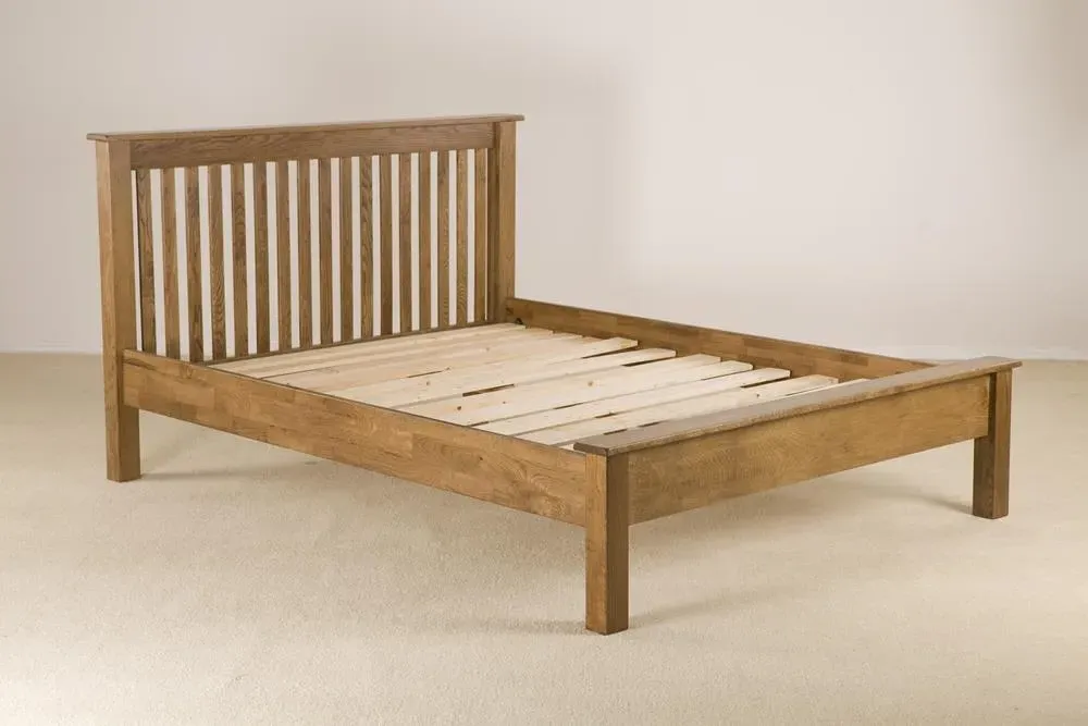 Originals Rustic Oak Low Foot End Bed - Dark Lacquered