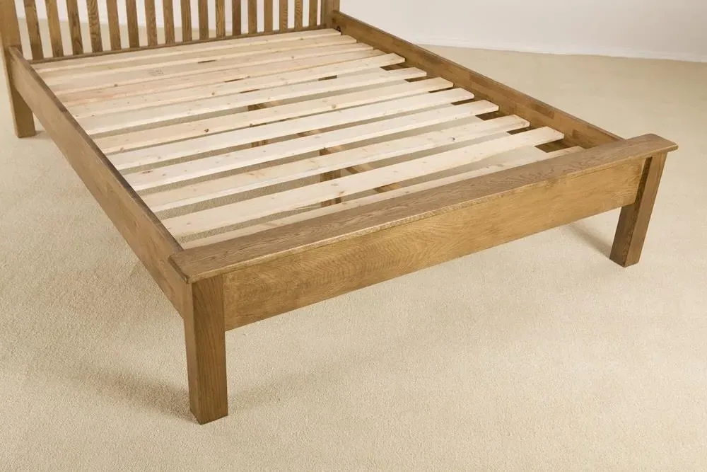 Originals Rustic Oak Low Foot End Bed - Dark Lacquered
