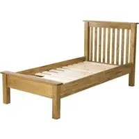 Originals Rustic Oak Low Foot End Bed - Dark Lacquered