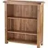 Originals Rustic Oak Low Wide Bookcase - Dark Lacquered