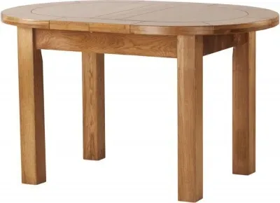 Originals Rustic Oak Oval 4-6 Seater Extending Dining Table image