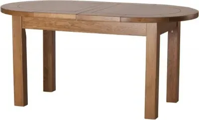 Originals Rustic Oak Oval 6-8 Seater Extending Dining Table