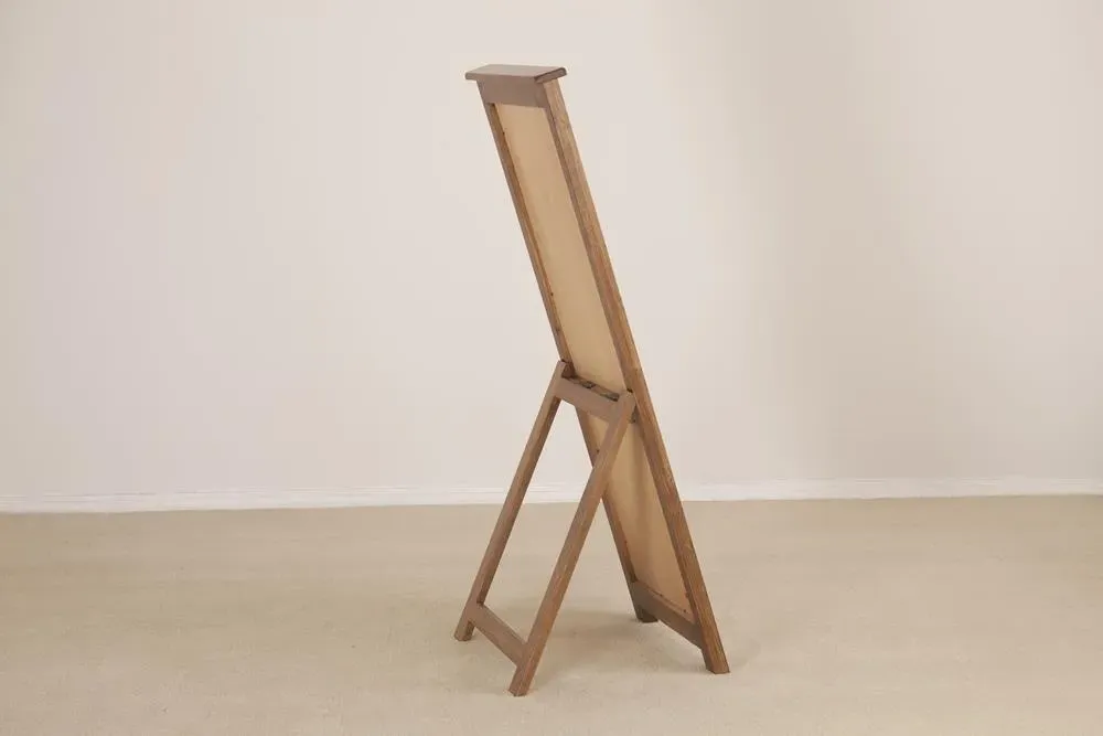 Originals Rustic Oak Rectangular Cheval Mirror - Dark Lacquered