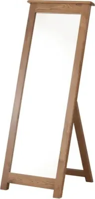 Originals Rustic Oak Rectangular Cheval Mirror - Dark Lacquered