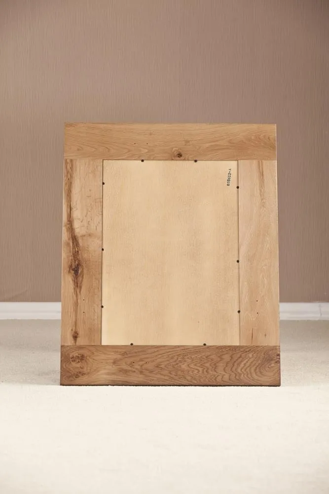 Originals Rustic Oak Rectangular Wall Mirror - Dark Lacquered