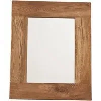 Originals Rustic Oak Rectangular Wall Mirror - Dark Lacquered