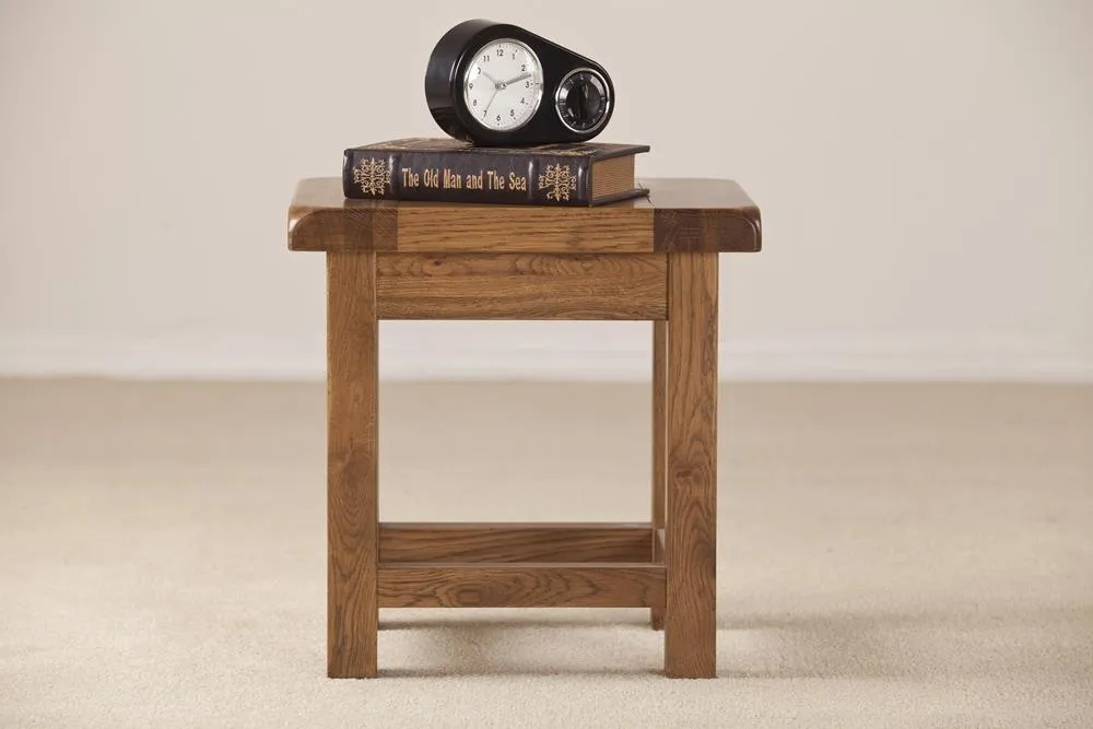 Originals Rustic Oak Side Table - Dark Lacquered, Oak
