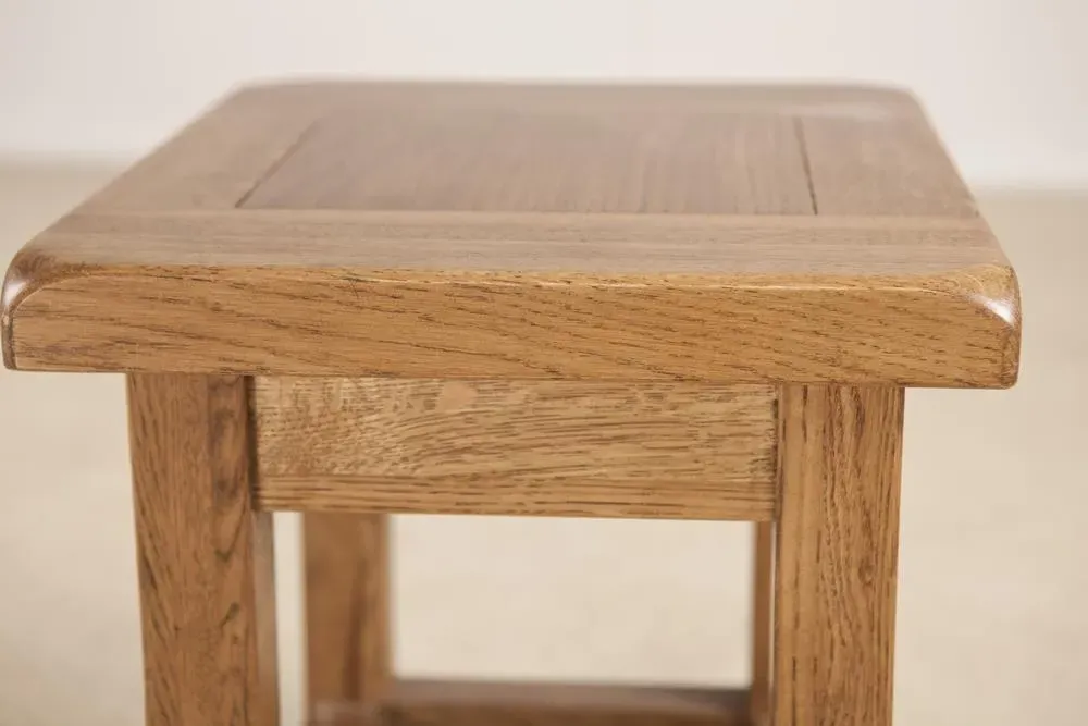Originals Rustic Oak Side Table - Dark Lacquered, Oak