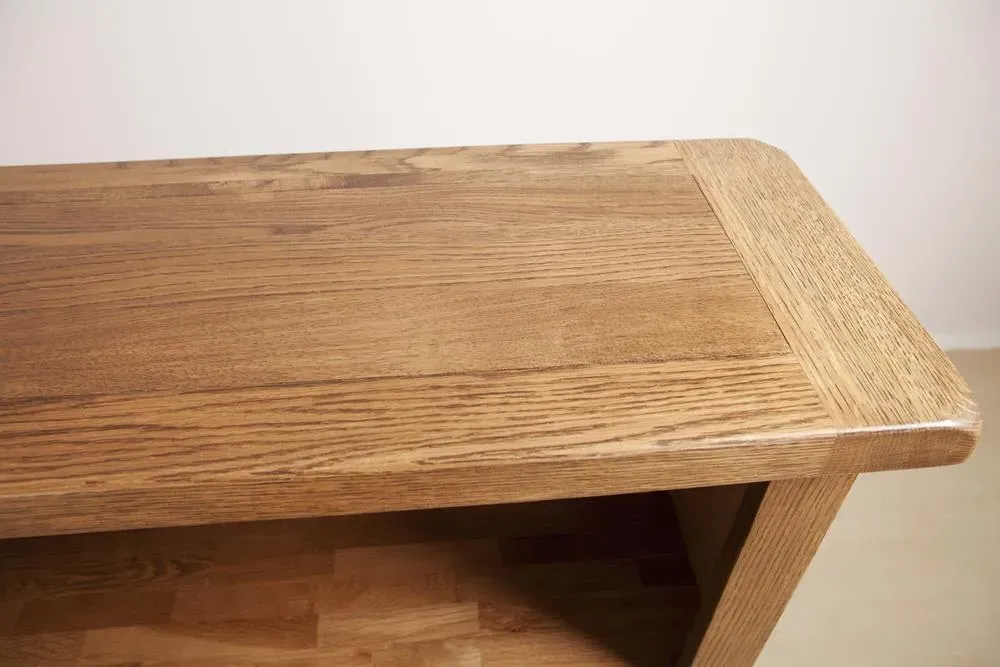 Originals Rustic Oak Wide Bookcase - Dark Lacquered