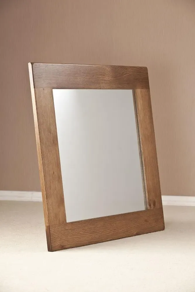Originals Rustic Square Wall Mirror - Dark Lacquered, Oak