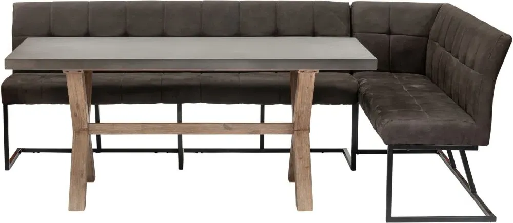 Pimlico 6-Seater Dining Table with X Legs - Grey, Acacia