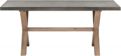 Pimlico 6-Seater Dining Table with X Legs - Grey, Acacia