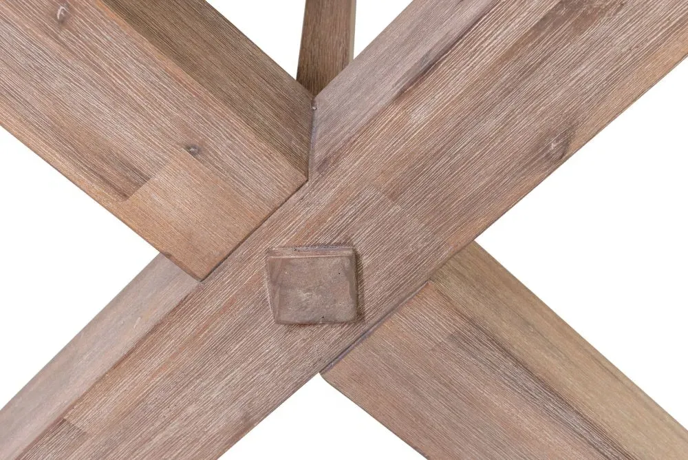 Pimlico 6-Seater Dining Table with X Legs - Grey, Acacia