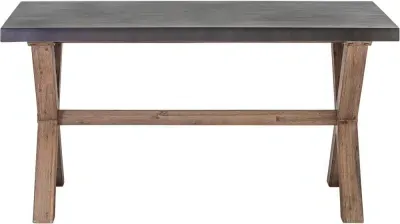 Pimlico 6-Seater Dining Table with X Legs - Grey, Acacia