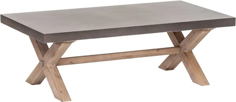 Pimlico Coffee Table with X Legs - Grey, Acacia