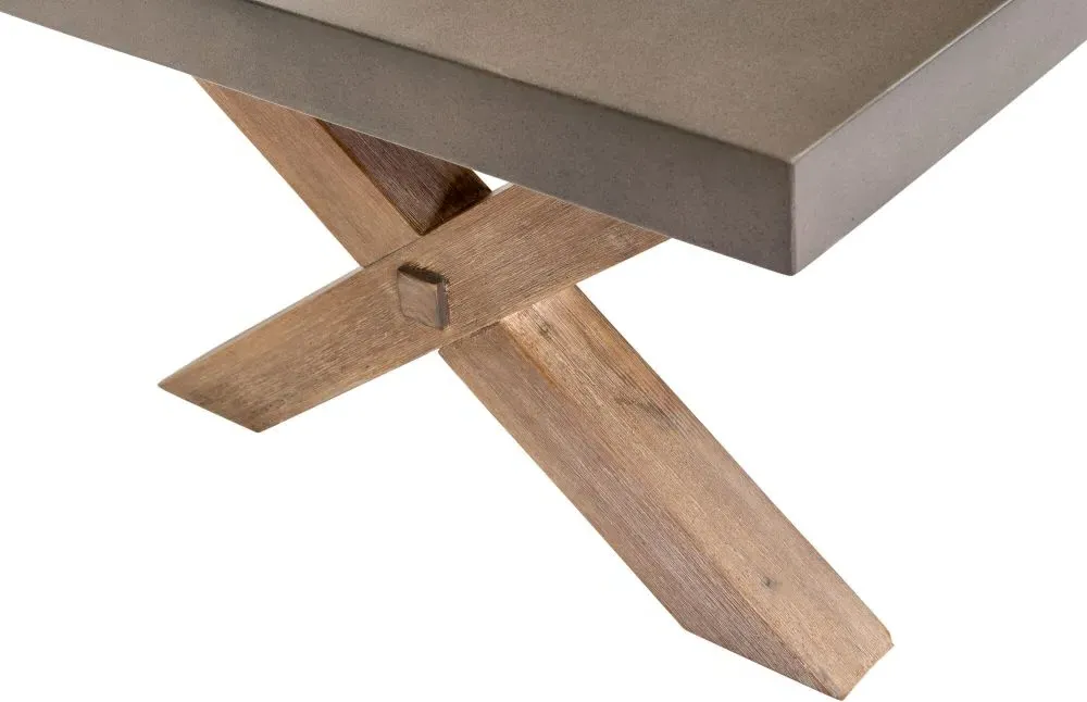 Pimlico Coffee Table with X Legs - Grey, Acacia