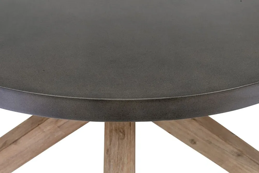 Pimlico Round Dining Table with X Legs - Grey, Acacia