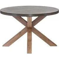 Pimlico Round Dining Table with X Legs - Grey, Acacia