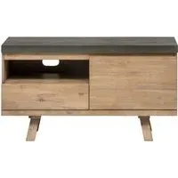 Pimlico Small TV Cabinet with X Legs - Grey, Acacia