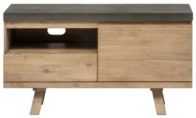 Pimlico Small TV Cabinet with X Legs - Grey, Acacia