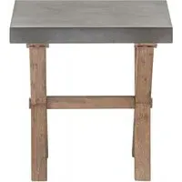 Pimlico Square Side Table with X Legs - Grey, Acacia