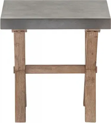 Pimlico Square Side Table with X Legs - Grey, Acacia image