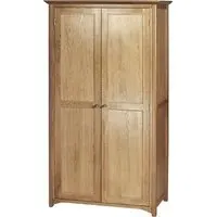 Shaker Oak 2 Door Wardrobe - Natural Lacquered