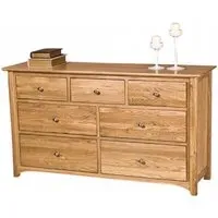 Shaker Oak 3+4 Drawer Chest - Oak