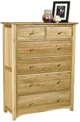 Shaker Oak 4+2 Drawer Chest - Oak