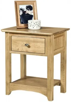 Shaker Oak Bedside Table - Natural Lacquered