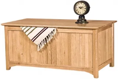 Shaker Oak Blanket Box - Natural Lacquered