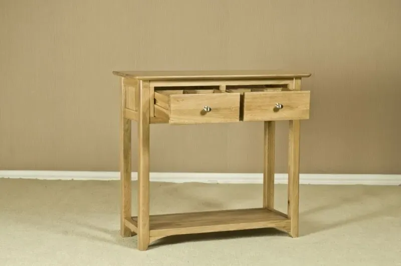 Shaker Oak Console Table - Natural Lacquered