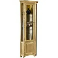 Shaker Oak Corner Display Cabinet - Natural Lacquered