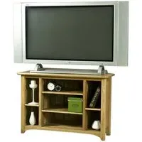 Shaker Oak Corner TV Unit - Natural Lacquered, Oak