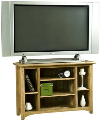 Shaker Oak Corner TV Unit - Natural Lacquered, Oak