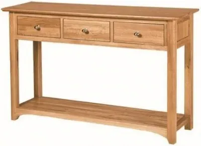 Shaker Oak Large Console Table - Natural Lacquered image