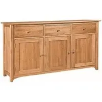 Shaker Oak Large Sideboard - Natural Lacquered