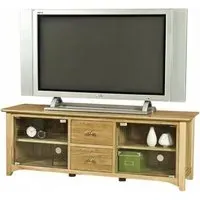 Shaker Oak Large TV Unit - Natural Lacquered