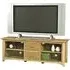 Shaker Oak Large TV Unit - Natural Lacquered